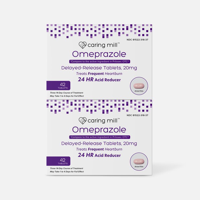Caring Mill™ Omeprazole Delayed Release Tablets, 42 ct. (2-Pack), , large