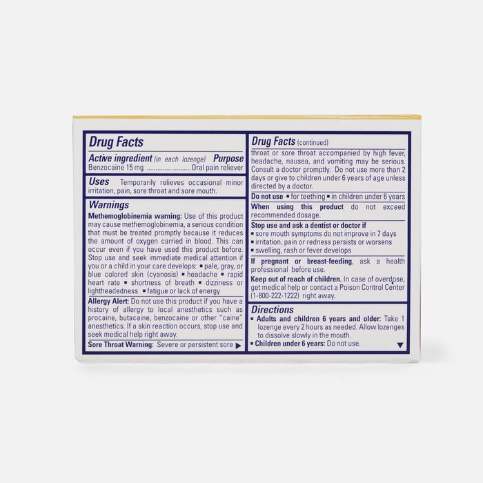 Chloraseptic, Honey Lemon, Warming Sore Throat Lozenges, 18 ct., , large