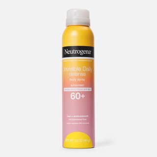 Neutrogena Invisible Defense Body Spray, SPF 60+, 5.0 oz.