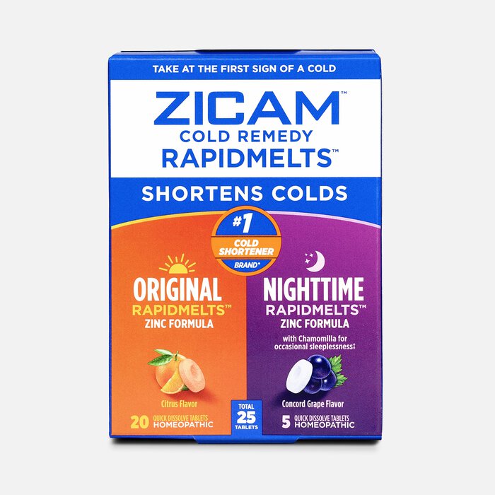 Zicam Cold Remedy Rapidmelts Original and Nighttime Combo Tablets, 25 ct., , large