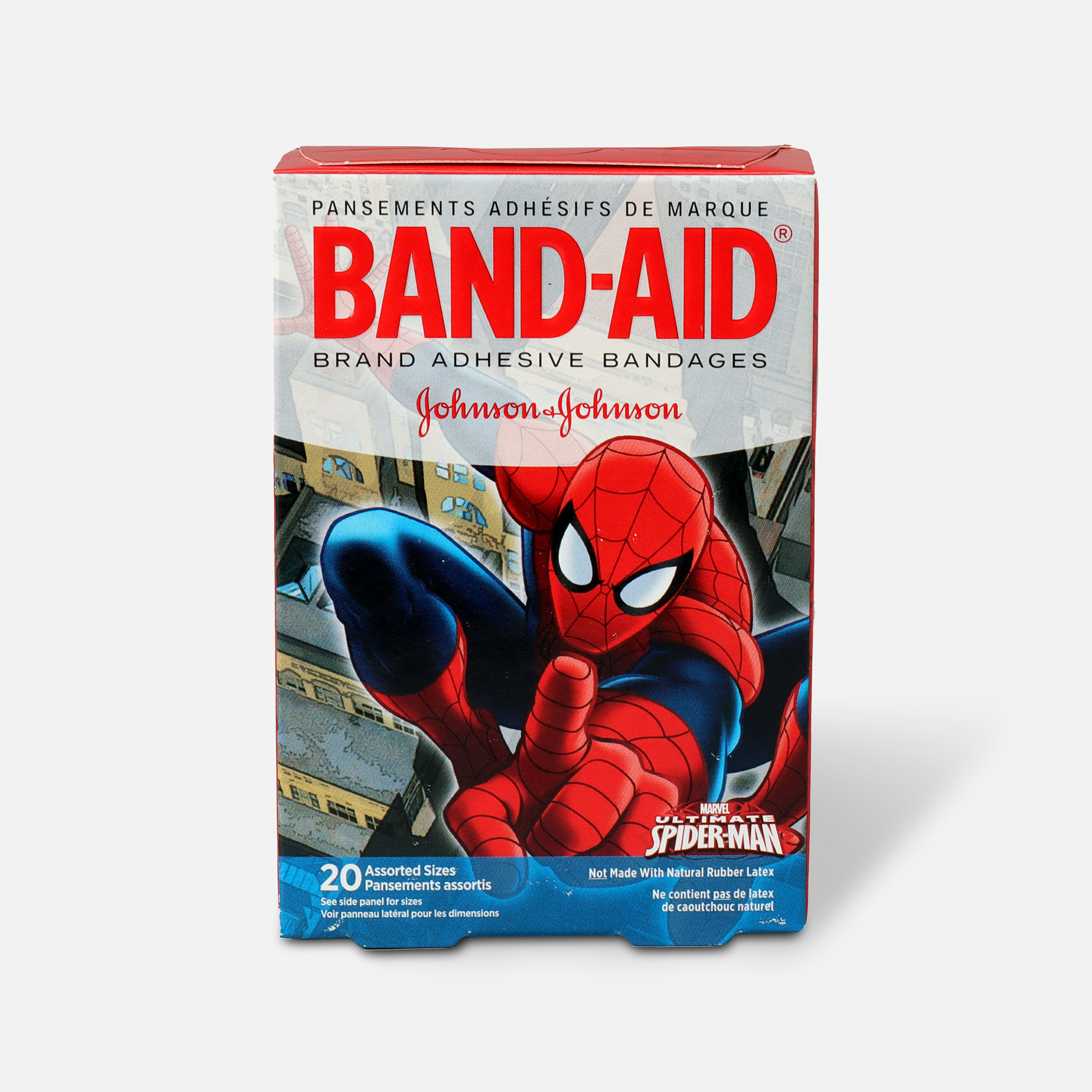 BAND-AID® Adhesive Bandages, Spiderman, Assorted Sizes, 20 ct., , large