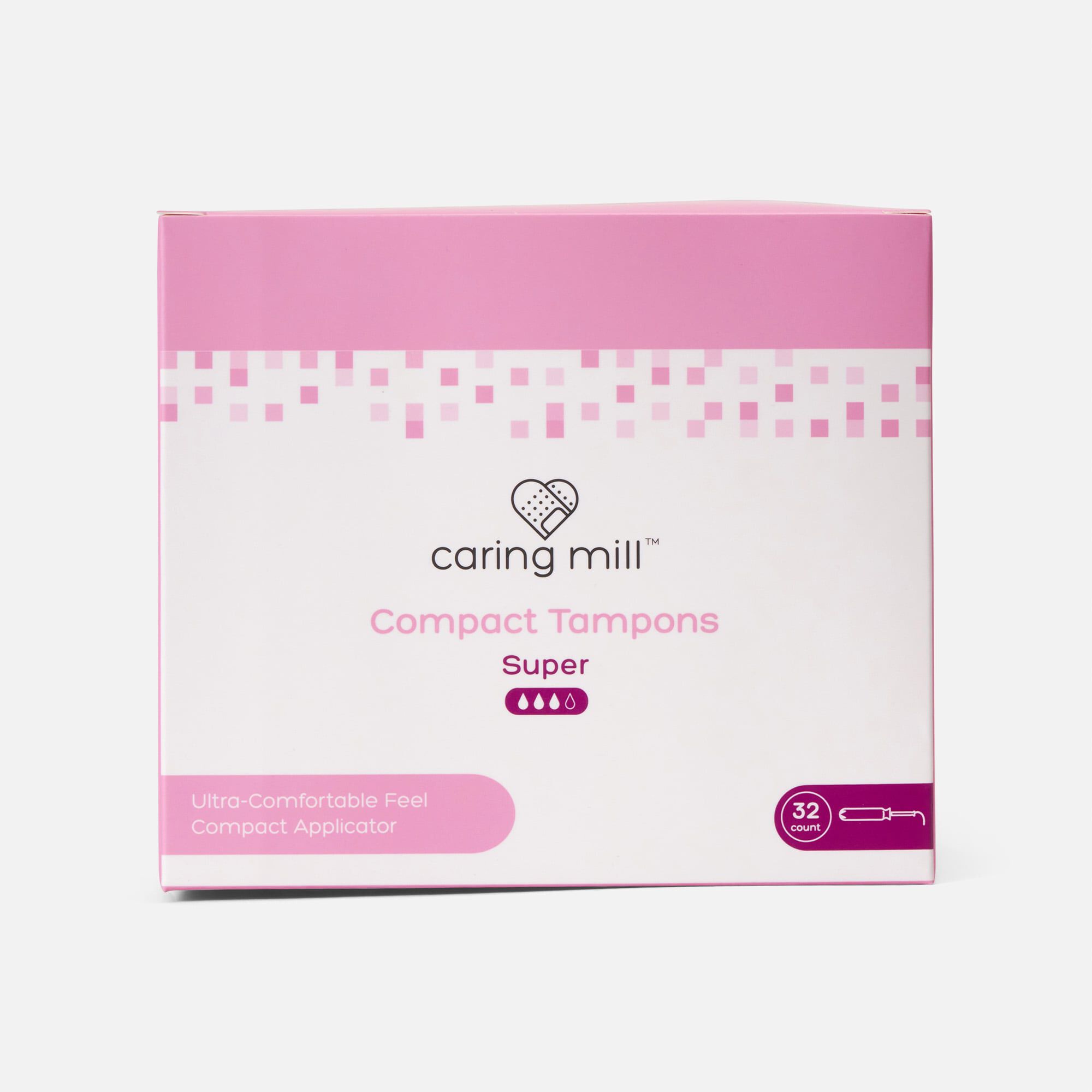 Caring Mill™ Super Compact Tampons, 32 ct., , large