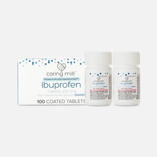 Caring Mill™ Ibuprofen Pain Reliever / Fever Reducer (NSAID) Brown Coated Tablets, 100 ct. (2-Pack)