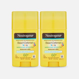 Neutrogena Beach Defense Kids Sunscreen Stick, SPF 60+, 1.5 oz. (2-Pack)