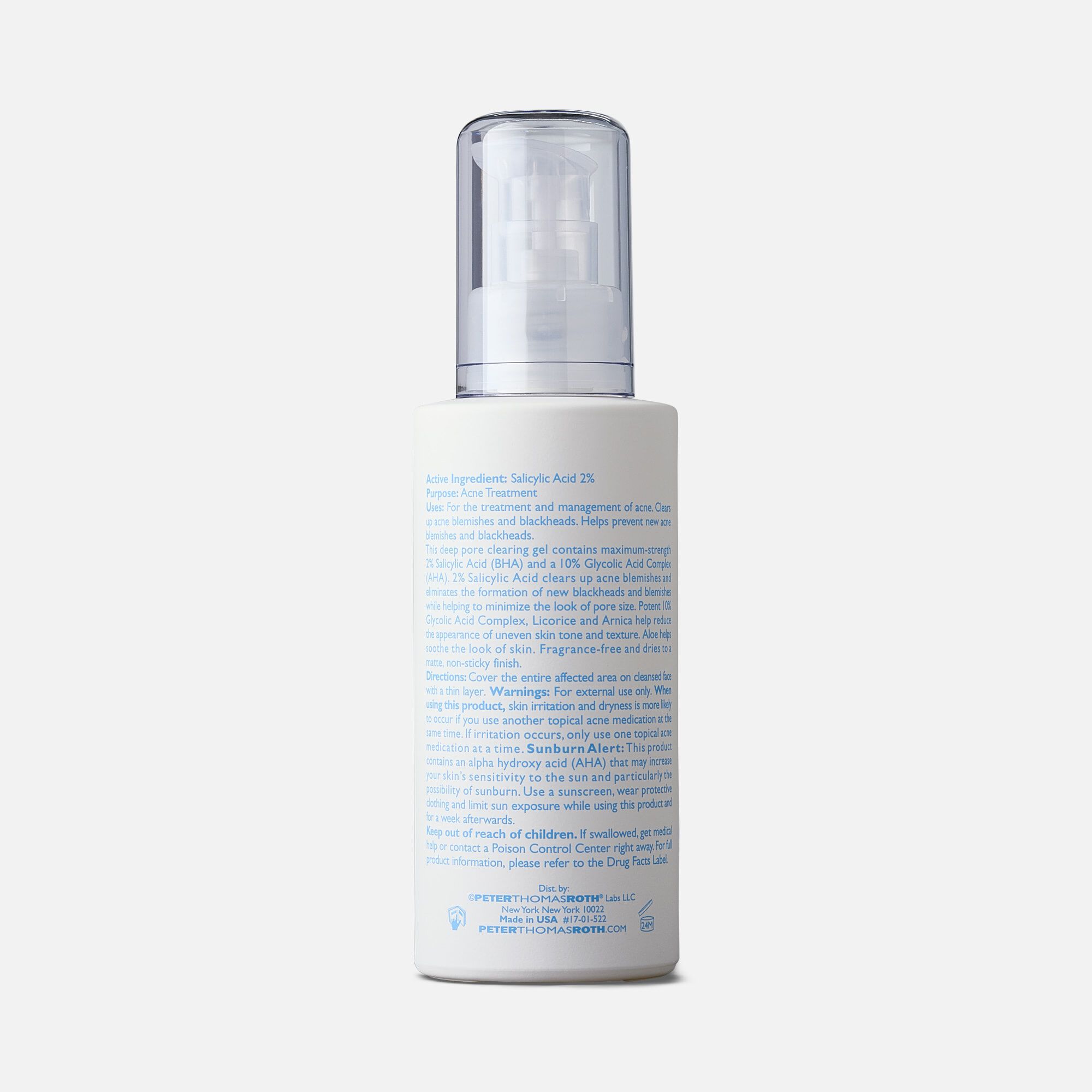 Peter Thomas Roth Goodbye Acne AHA/BHA Acne Clearing Gel Face Body Spot Treatment, 3.4 oz., , large
