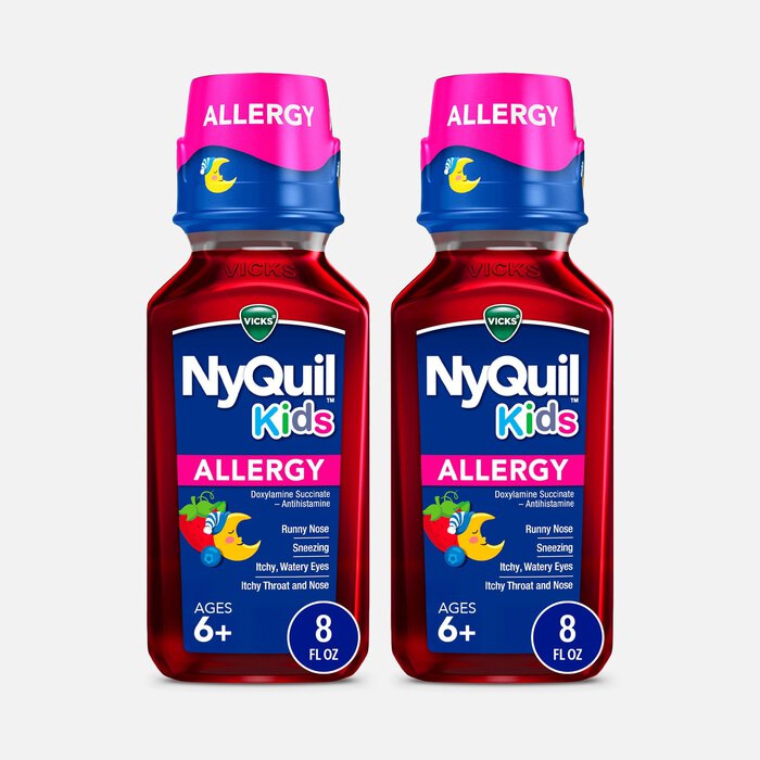 NyQuil Kids Allergy Solution, Berry, 8 fl oz. (2-Pack), , large