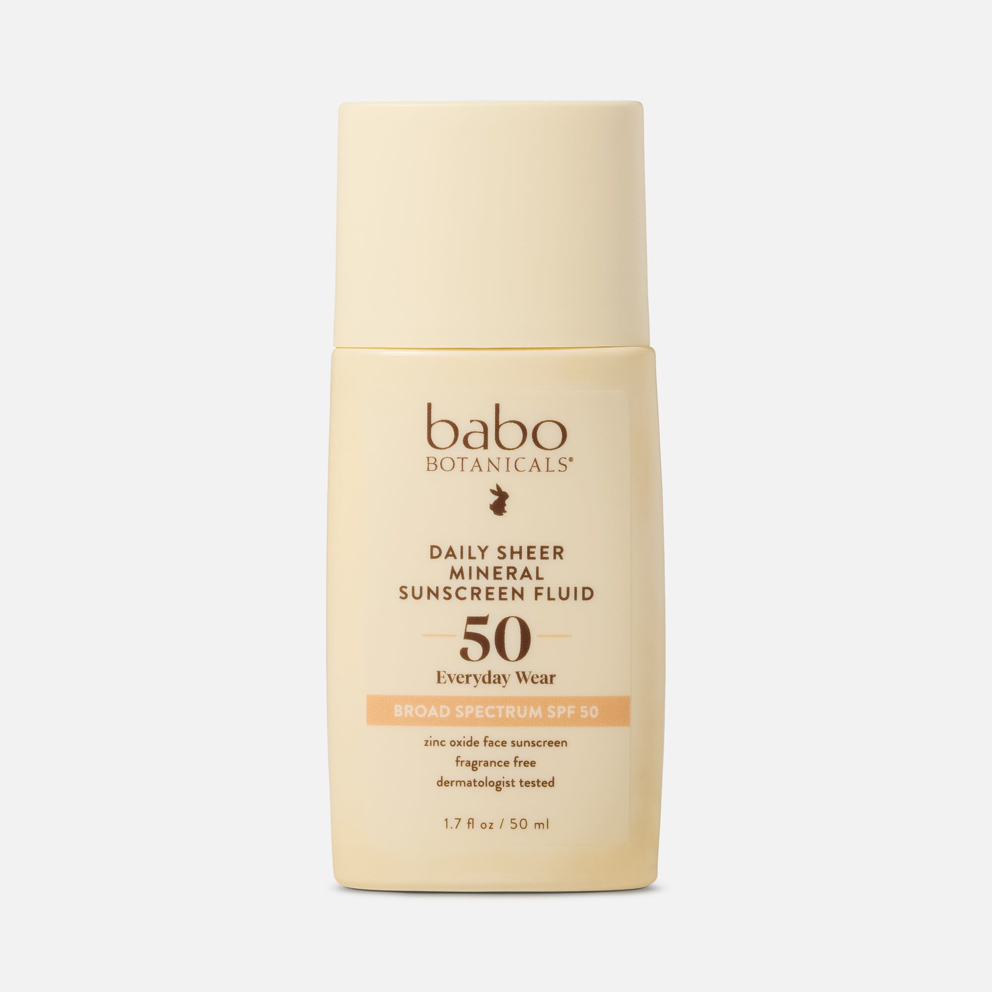 Babo Botanicals Daily Sheer Mineral Sunscreen Fluid, SPF 50, 1.7 fl oz., , large