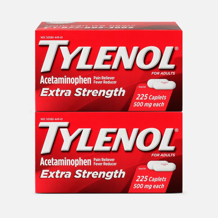 Tylenol Extra Strength Caplets, 225 ct. (2-Pack), , large