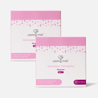 Caring Mill™ Regular Compact Tampons, 32 ct. (2-Pack)