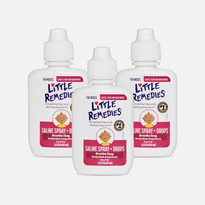 Little Remedies For Noses Saline Spray, .5 oz. (3-Pack), , large