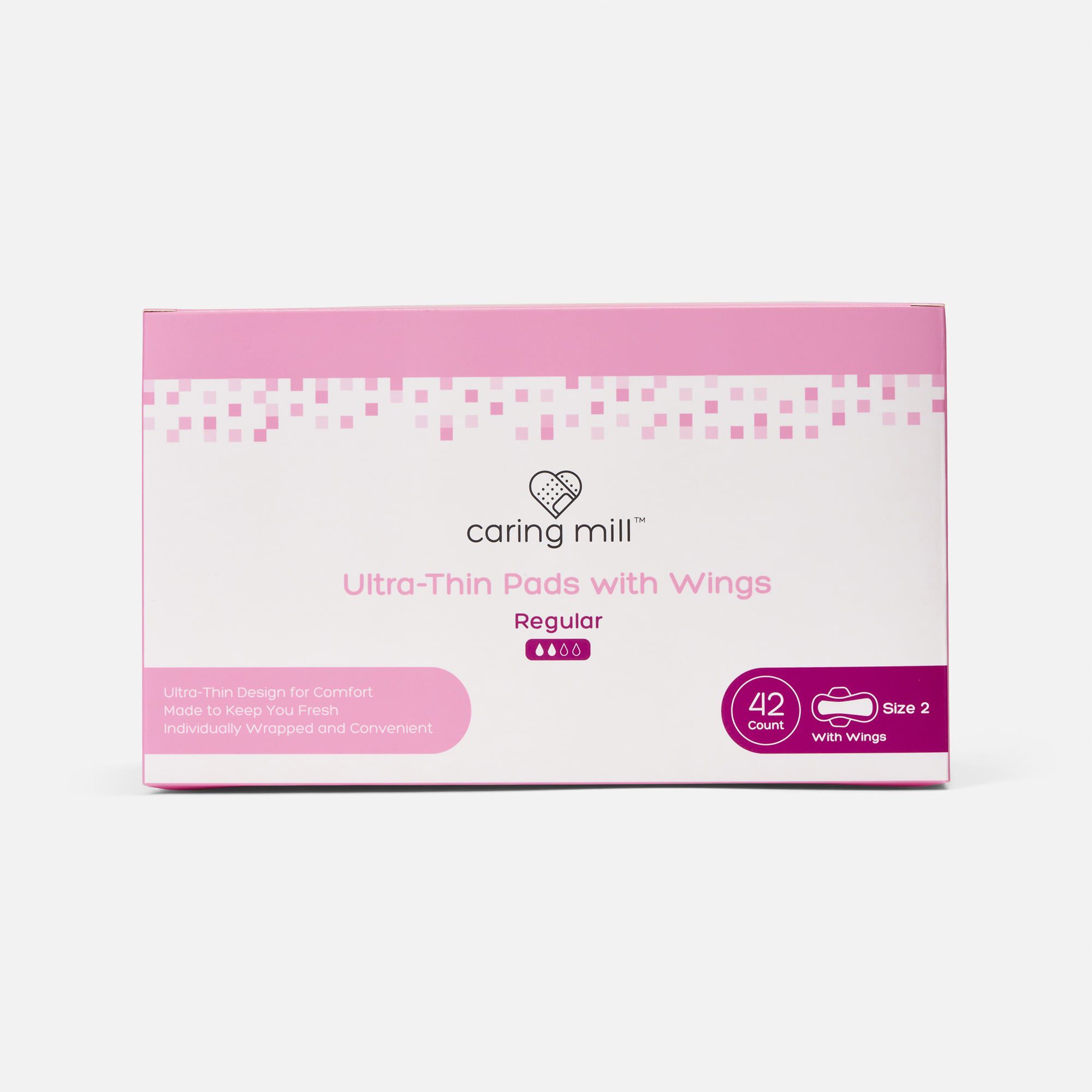 Caring Mill™ Ultra Thin Pads With Wings, 42 ct., , large
