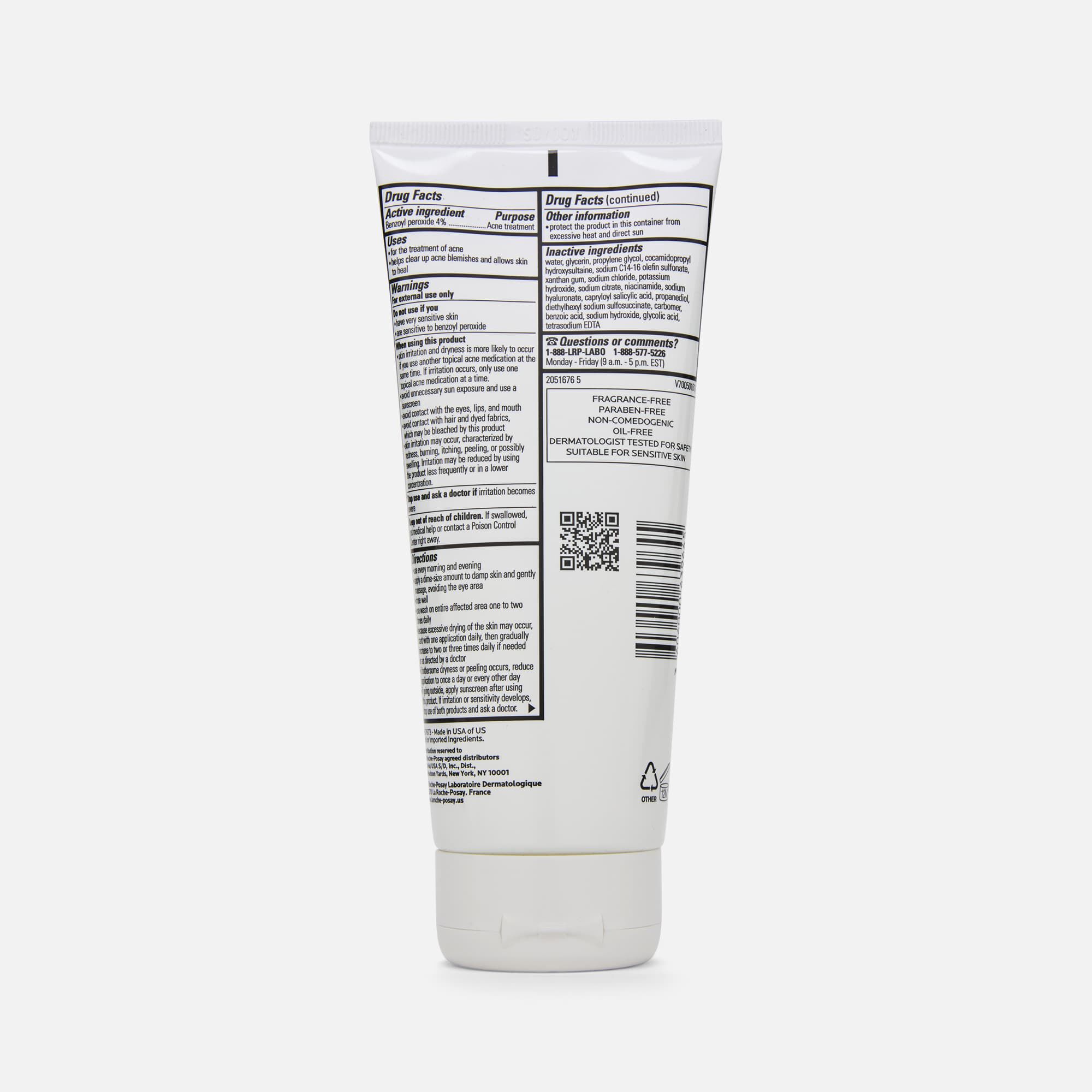 La Roche-Posay Effaclar Duo Acne Face Wash with Benzoyl Peroxide, 6.7 fl oz., , large