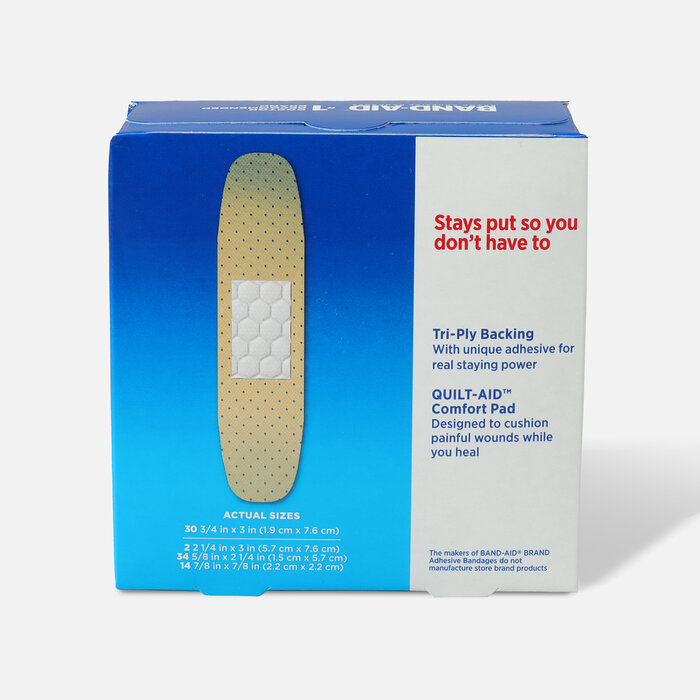 BAND-AID® Sheer Adhesive Bandages, Assorted, 80 ct., , large