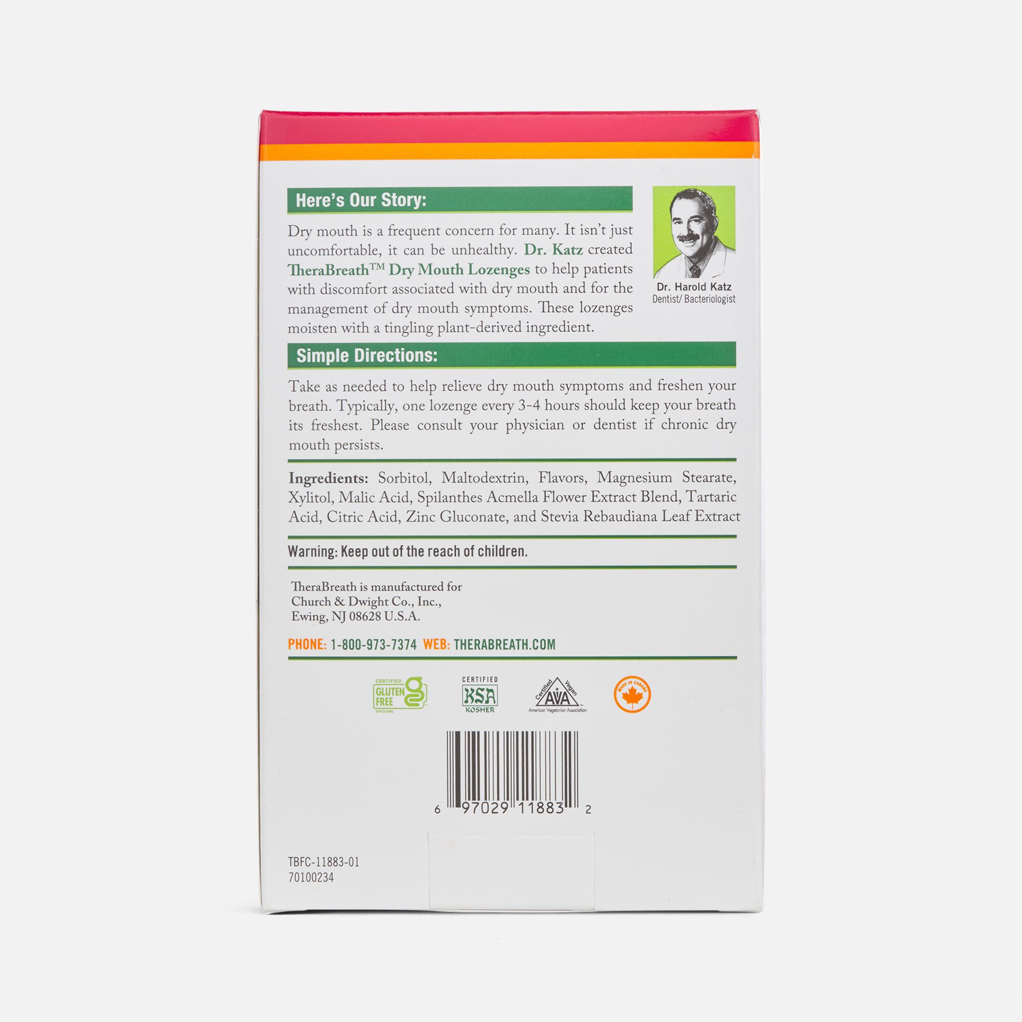 TheraBreath Dry Mouth Lozenges, Tart Berry, 100 ct., , large