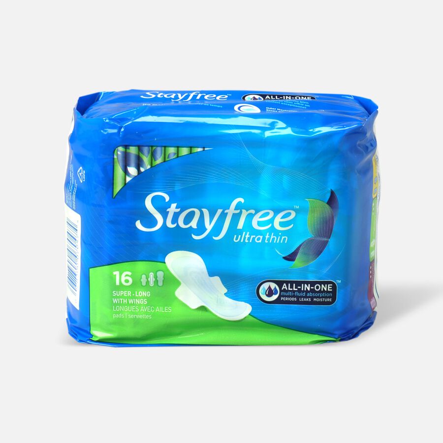 Stayfree Ultra Thin Pads Super Long with Wings, , large image number 1