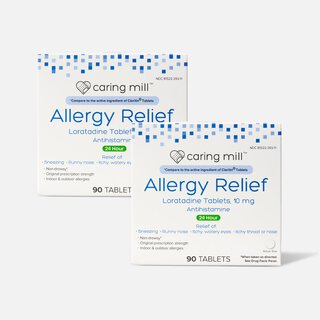 Caring Mill™ Allergy Relief Loratadine Tablets, 90 ct. (2-Pack)