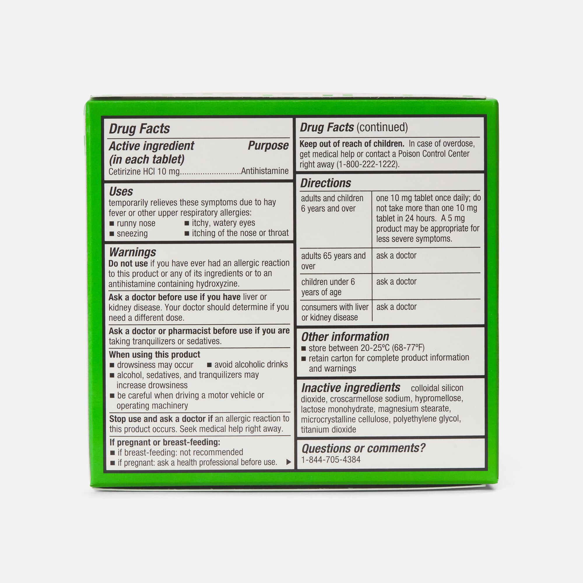 Caring Mill™ 24-Hour Allergy Relief Cetirizine Hydrochloride Tablets, 10mg, 45 ct., , large
