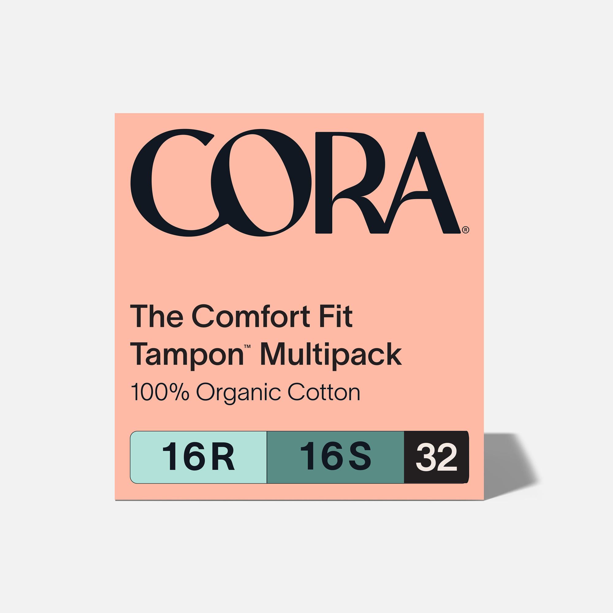 Cora Organic Cotton Applicator Tampons, , large