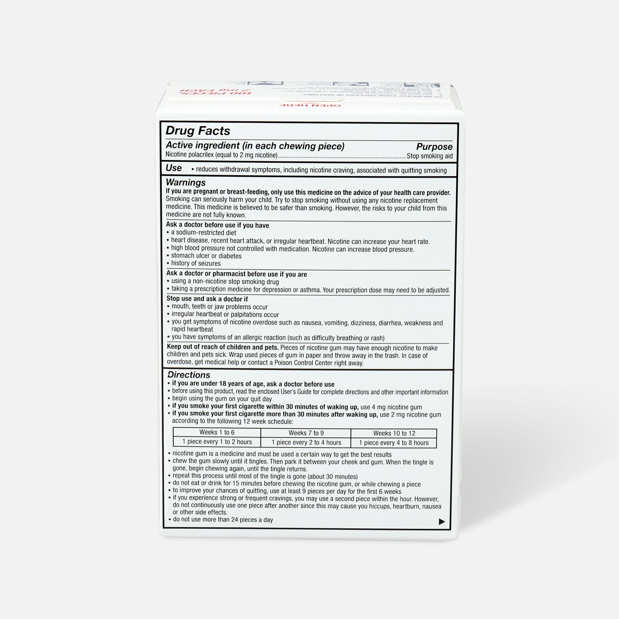 Nicorette Gum White Ice Mint, 2 mg, , large