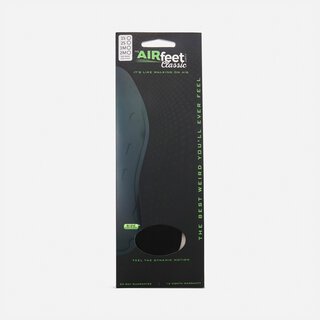 AirFeet CLASSIC Black Insoles, Size 1L (M 8-9; W 9.5-10.5), Pair