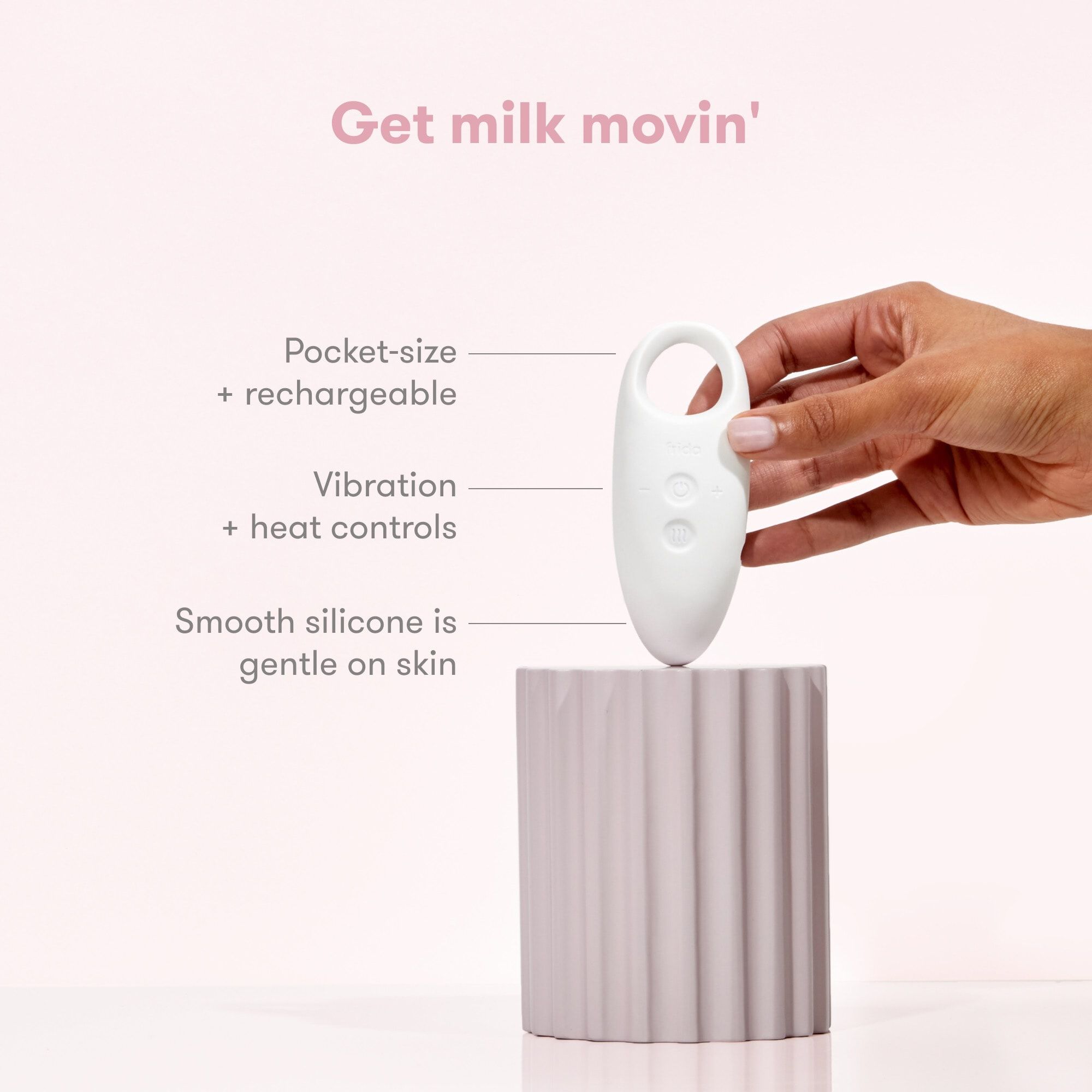 Frida Mom 2-in-1 Lactation Massager, , large