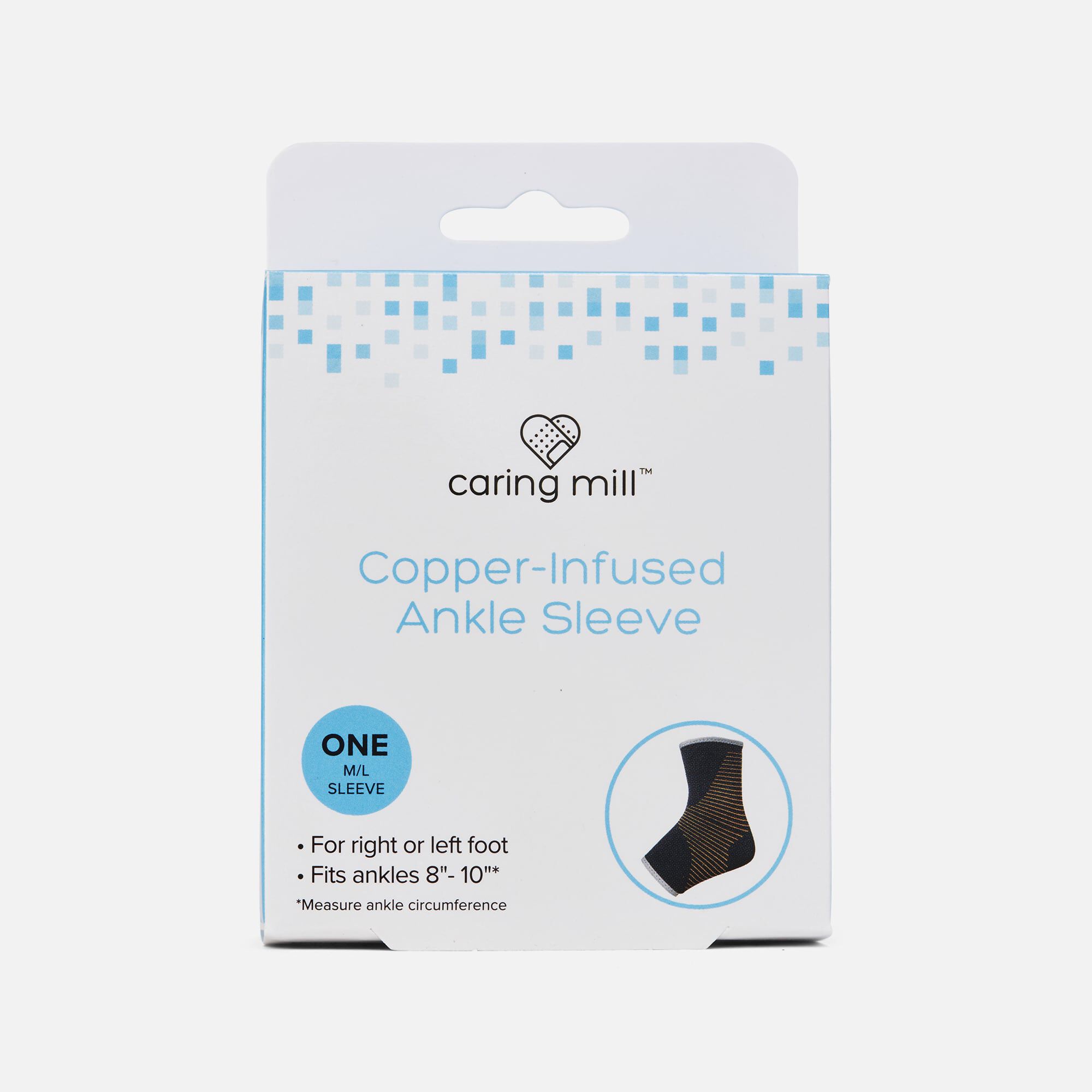 Caring Mill™ Copper-Infused Ankle Brace Compression Sleeve, M/L, , large