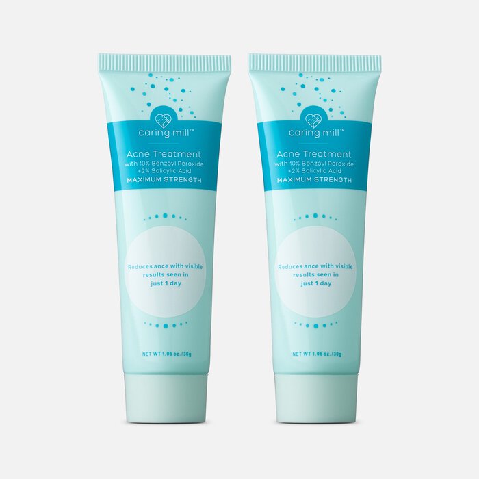 Caring Mill™ Acne Treatment, 10% Benzoyl Peroxide, 1 oz. (2-Pack), , large