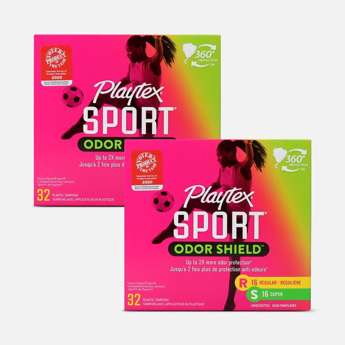 Playtex Sport Odor Shield Tampons, Multipack, 32 ct. (Reg/Super) (2-Pack), , large