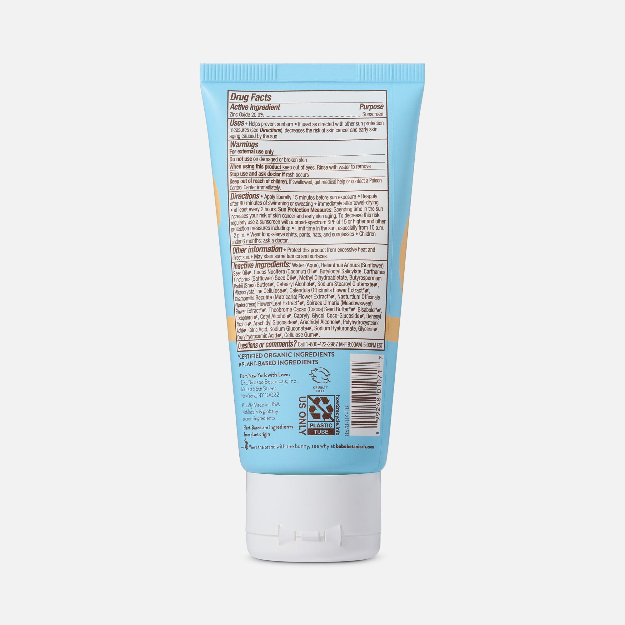 Babo Botanicals Baby Skin Mineral Sunscreen Lotion, SPF 50, 3 fl oz., , large