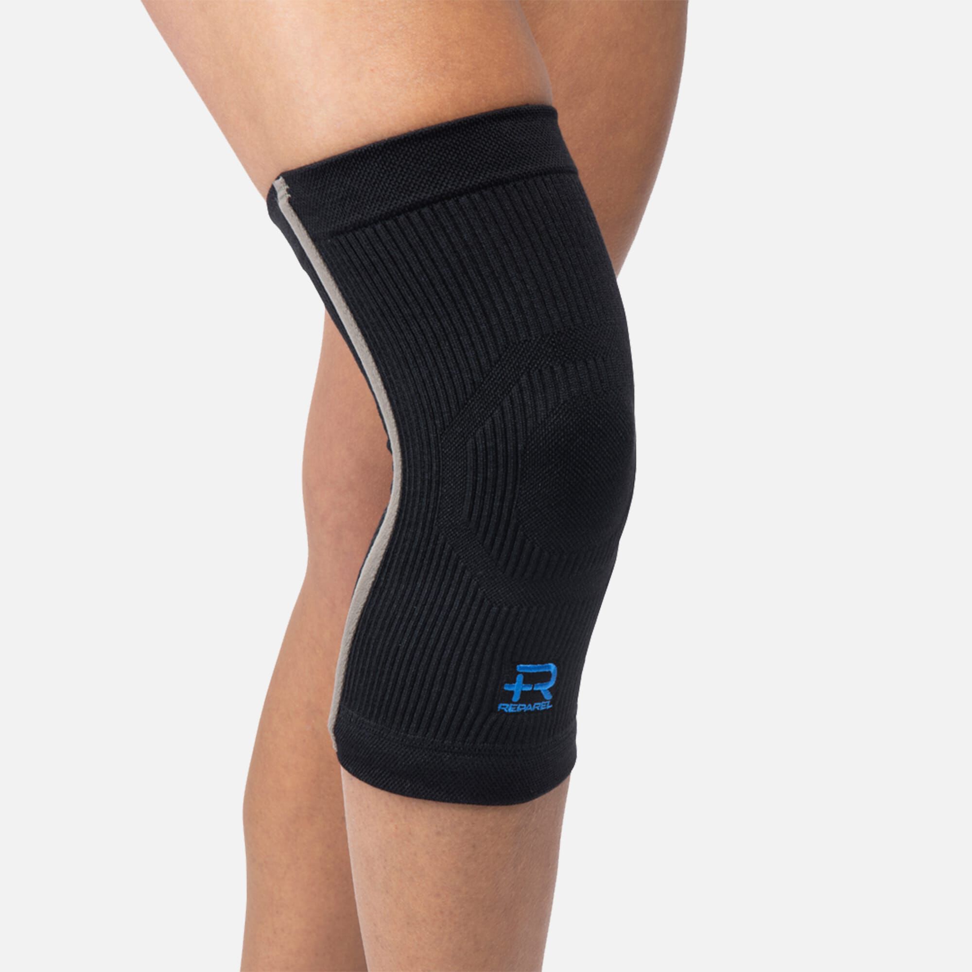 Reparel Knee Sleeve, Black, , large