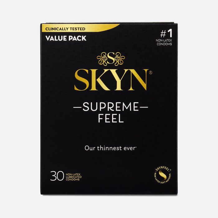 SKYN Supreme Feel, Non-Latex Lubricated Condoms, 30 ct., , large