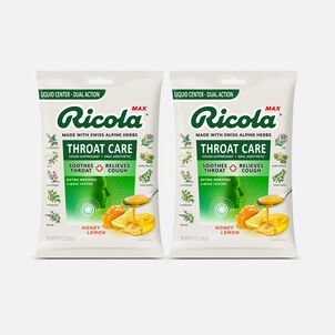 Ricola Max Throat Care Dual Action Cough Drops, Honey Lemon, 34 ct. (2-Pack)