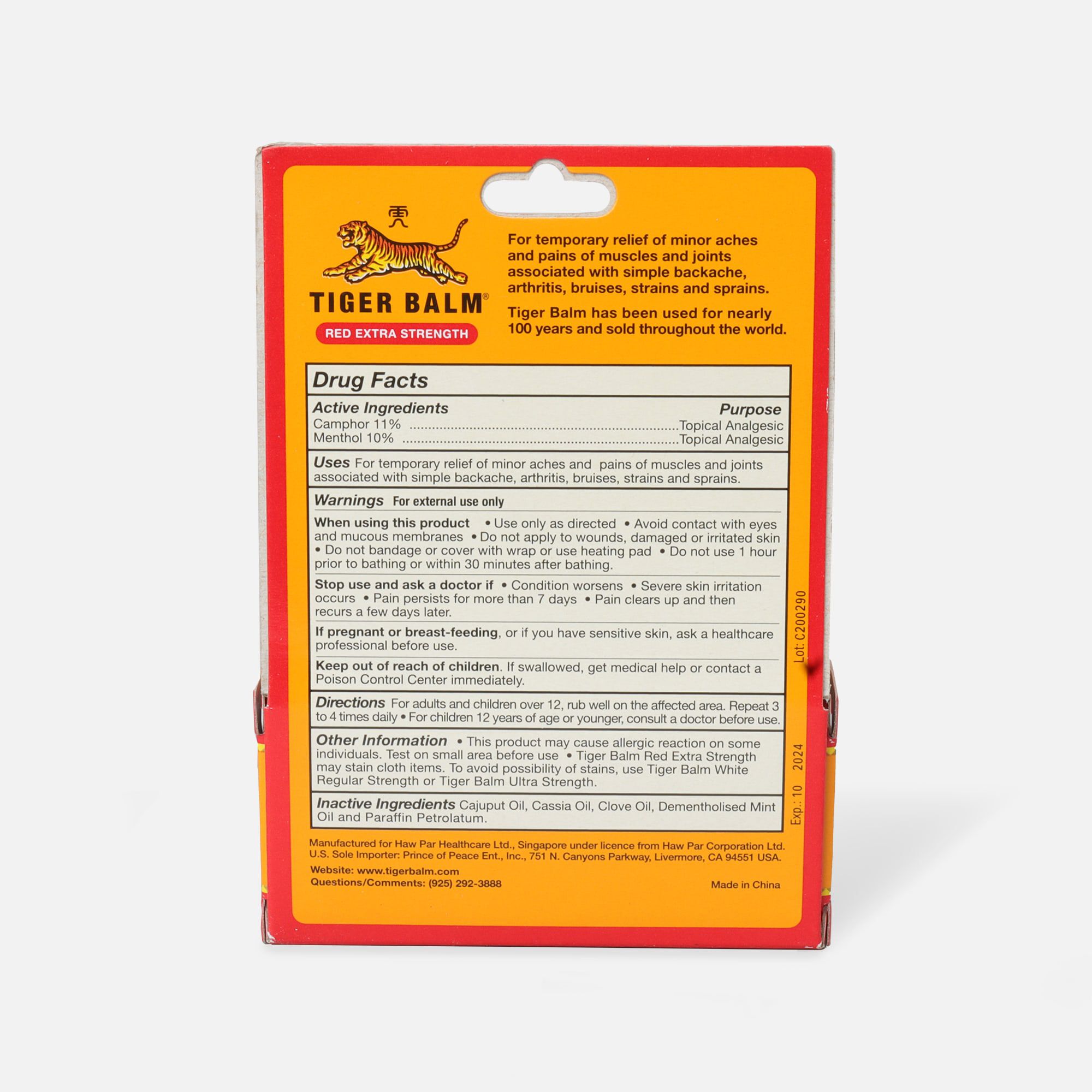 Tiger Balm Extra Strength Ointment, 18g, .63 oz., , large