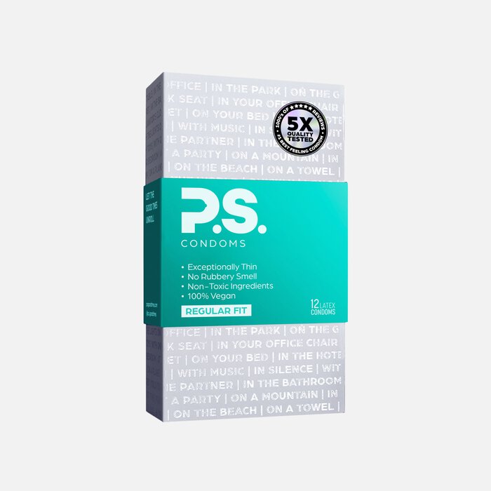 P.S. Condoms Exceptionally Thin Condoms, 12 ct., , large