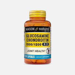 Mason Vitamins Natural Glucosamine Chondroitin Double Strength 1500/1200 3 per Day, 280 Capsules