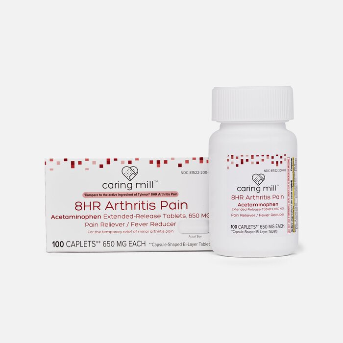Caring Mill™ 8HR Arthritis Pain Acetaminophen Tablets, 100 ct., , large
