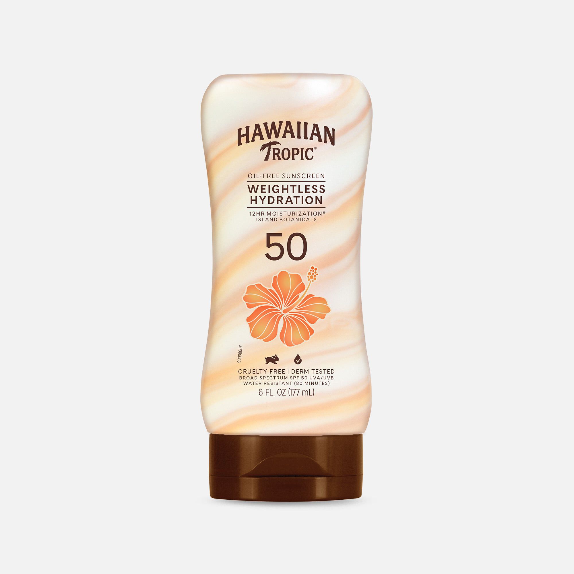 Hawaiian Tropic Silk Hydration Weightless Lotion Sunscreen SPF 50, 6 oz.