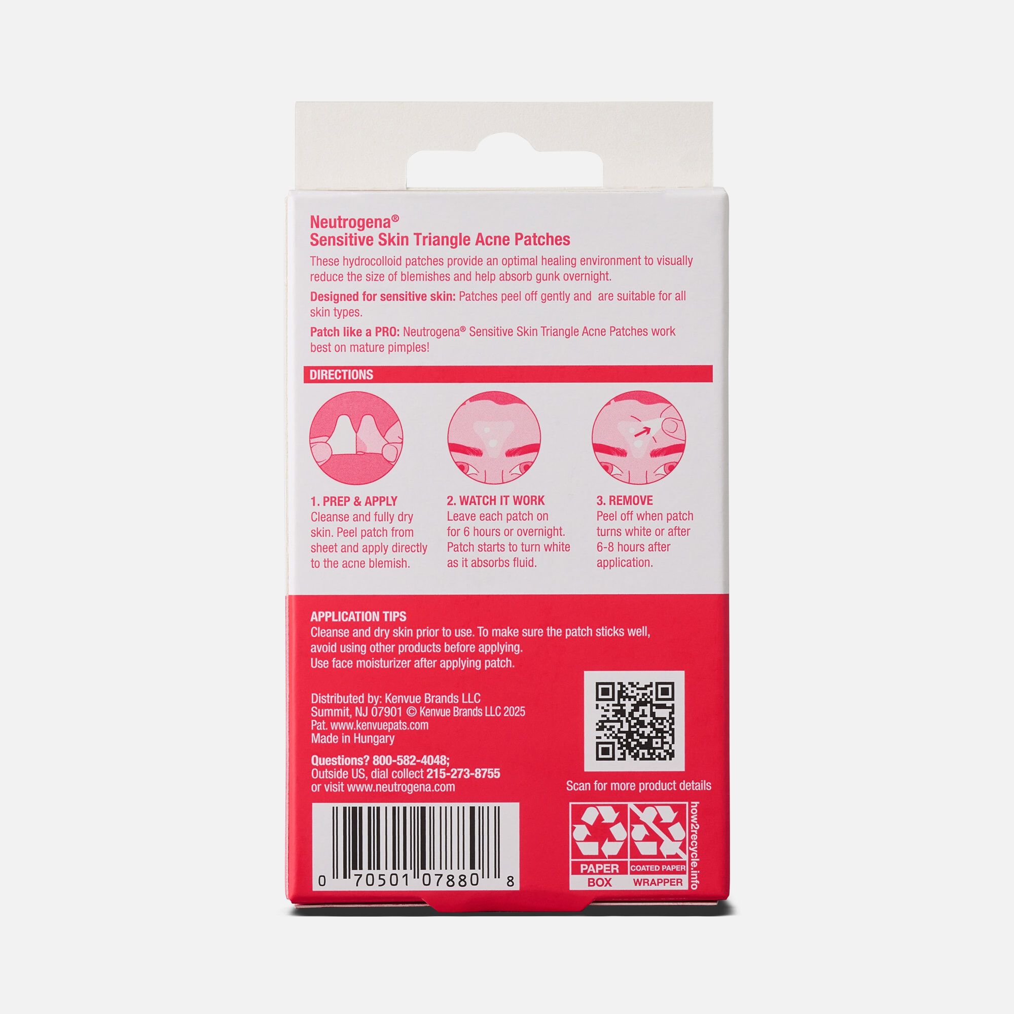Neutrogena Sensitive Skin Acne Patch Triangles, 10 ct, , large