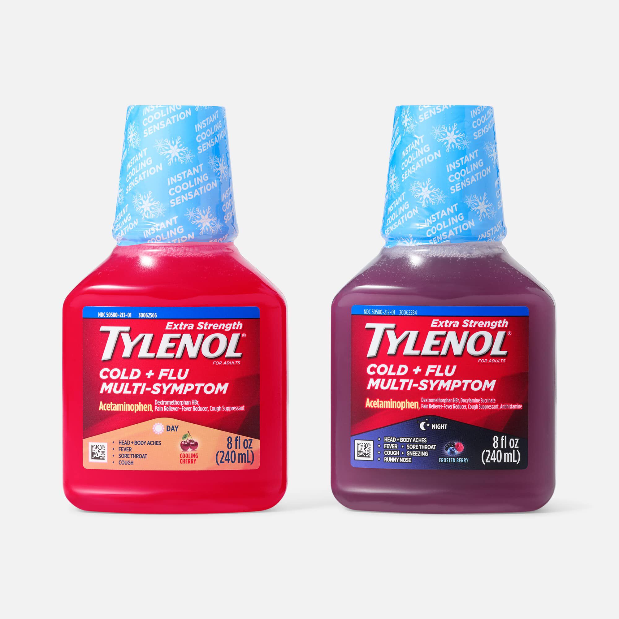 Tylenol® Extra Strength Cold + Flu Multi-Symptom Day & Night Liquid Combo Pack, , large