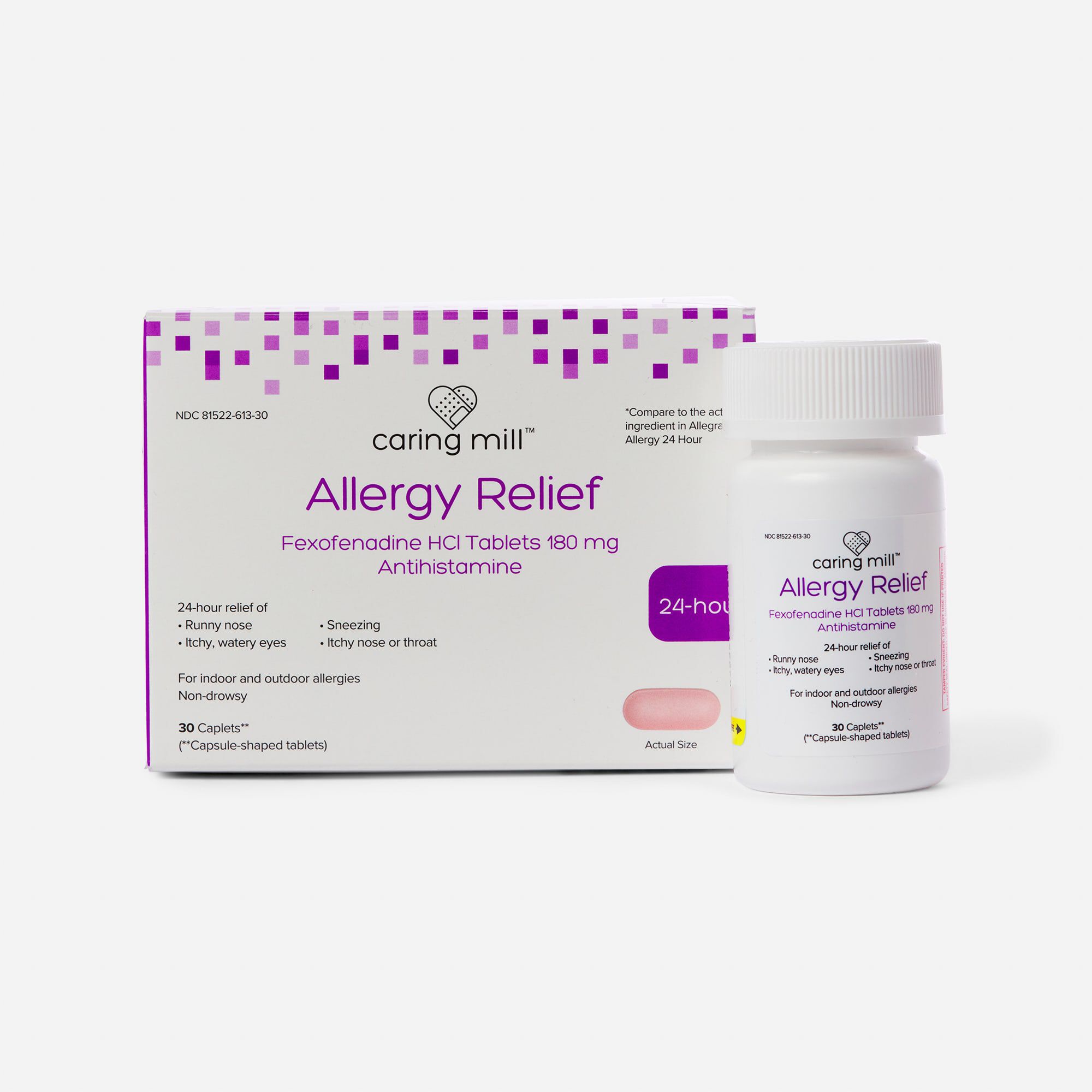 Caring Mill™ Fexofenadine Tablet, 24 hour, 30 ct., , large