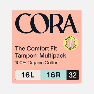 Cora 100% Organic Cotton Applicator Tampons, 32 ct.
