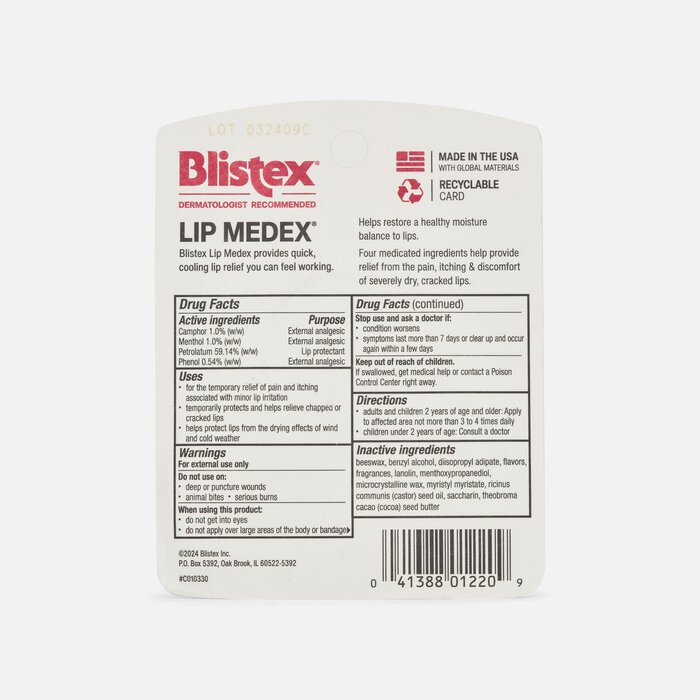 Blistex Lip Medex Lip Protectant, 3 ct., , large