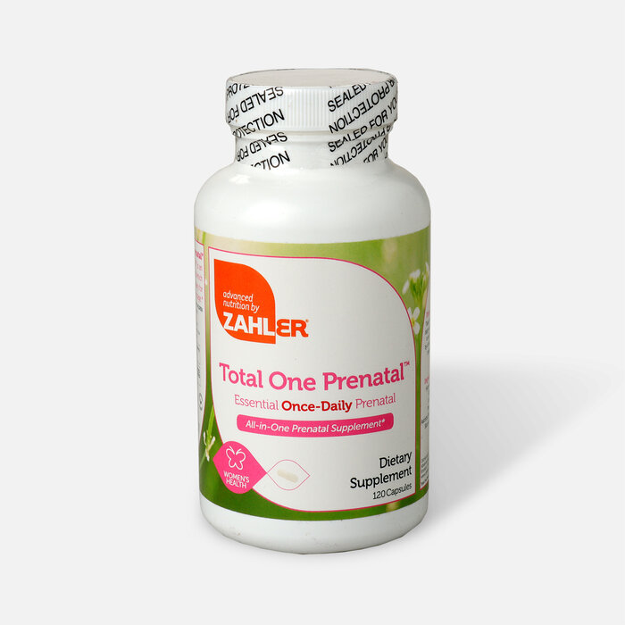 Zahler Total One Prenatal, Complete One a Day Prenatal Multivitamin, 120 Capsules, , large