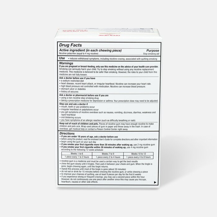 Nicorette Nicotine Gum, Cinnamon, 4mg, 100 ct., , large