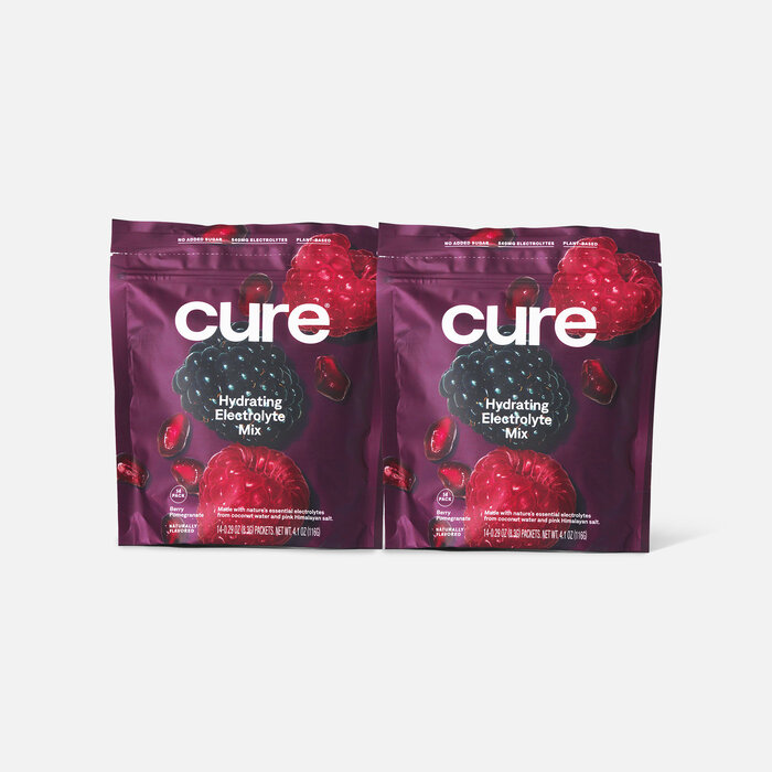 Cure Hydrating Berry Pomegranate Electrolyte Mix, 14 ct. Pouch (2-Pack), , large
