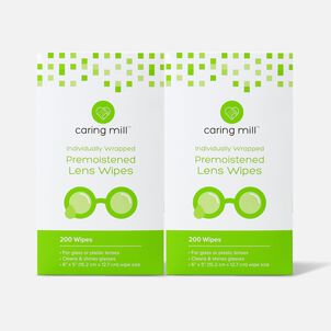 Caring Mill™ Pre-Moistened Lens Wipes, 200 ct. (2-Pack)