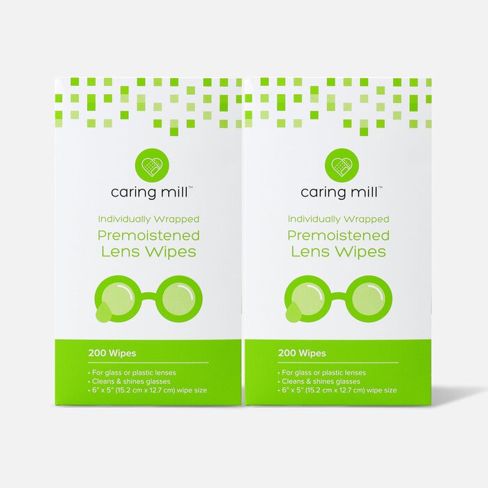 Caring Mill™ Pre-Moistened Lens Wipes, 200 ct. (2-Pack), , large