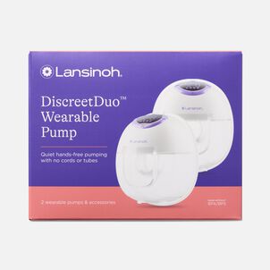 Lansinoh Discreet Duo Wearable Breast Pump, 2 Pumps
