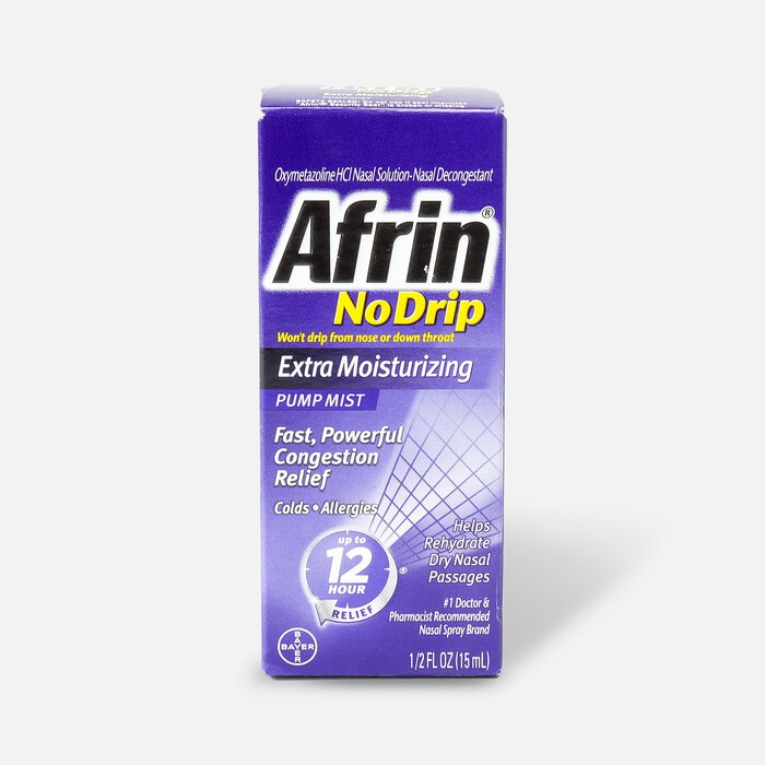 Afrin No Drip 12 Hour Pump Mist, Extra Moisturizing, .5 fl oz., , large