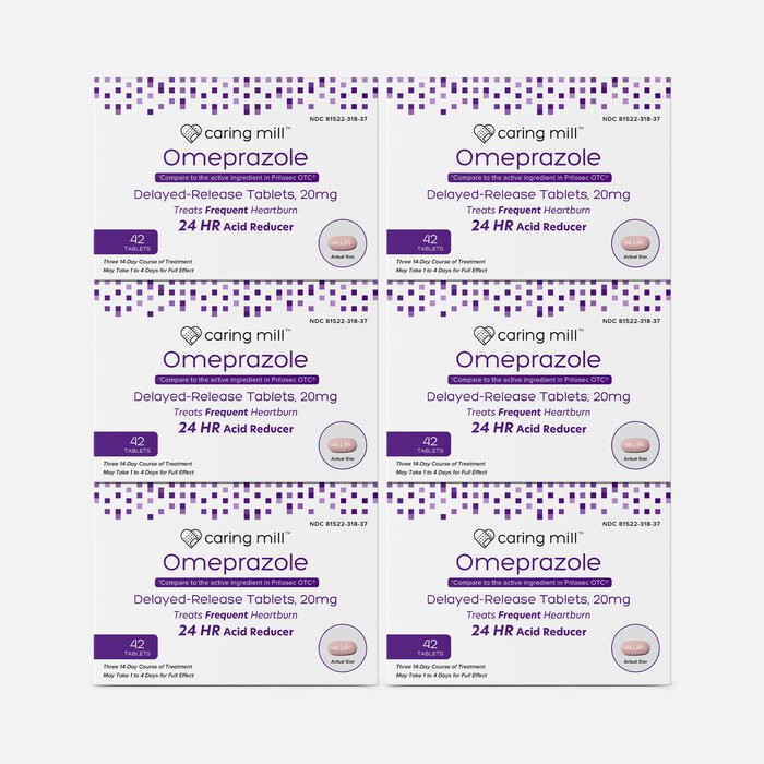 Caring Mill™ Omeprazole Delayed Release Tablets, 42 ct. (6 pack), , large
